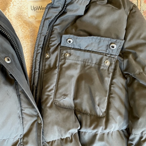 UpWest Slate Gray Puffer Coat with Cream Lining - Picture 4 of 9